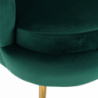 Pad Art-deco stílusban, smaragd Velvet anyag|gold króm-arany, NOBLIN