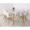 Étkezőasztal, fehér+ bükk, 120x80 cm, DIDIER 4 NEW