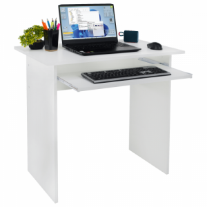 PC asztal, fehér, VERNER NEW