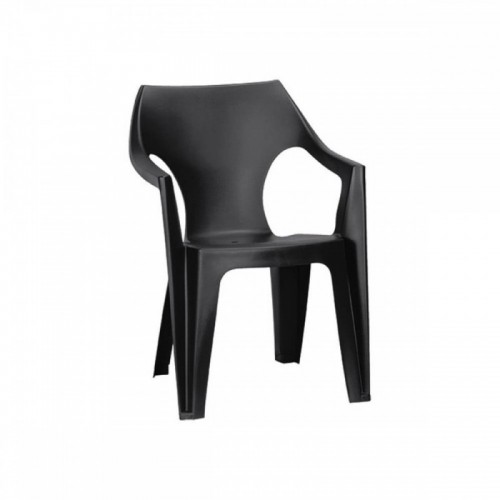 Dante alacsonytámlás műanyag kerti szék, barna