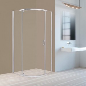 Splash íves zuhanykabin tálca nélkül 79x79x190cm - króm profil, víztiszta üveg