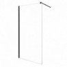 Line 100 G Walk-In zuhanykabin 100x203 cm, fekete profil, grafit üveg