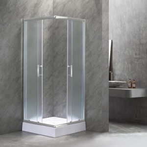 Spirit Matt 80x80x194 cm-es szögletes zuhanykabin, erősített akril zuhanytálcával