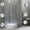 Spirit Matt 90x90x194 cm-es szögletes zuhanykabin, erősített akril zuhanytálcával