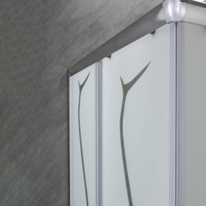 Spirit BAMBOO 80x80 szögletes zuhanykabin, erősített akril zuhanytálcával