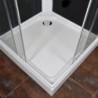 Polo White II szögletes fehér hátfalas zuhanykabin, akril zuhanytálcával, 80x80x195 cm-es méretben