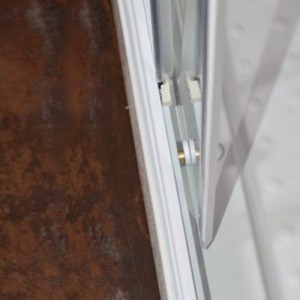Polo White II szögletes fehér hátfalas zuhanykabin, akril zuhanytálcával, 80x80x195 cm-es méretben