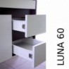 Luna 60 komplett fürdőszobabútor, Rauna szil-Fehér