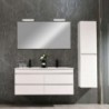 Cube Fürdőszobabútor 120 cm kerámia mosdóval tükörrel 60x120 cm magasfényű festett fehér