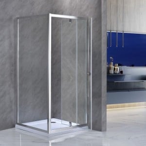 Flexi falsíkra szerelhető szögletes zuhanykabin 80x80 cm zuhanytálca nélkül