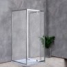 Flexi falsíkra szerelhető szögletes zuhanykabin 90x90 cm zuhanytálca nélkül