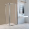 Flexi sarokba szerelhető szögletes zuhanykabin 80x80 cm zuhanytálca nélkül