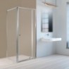 Flexi sarokba szerelhető aszimmetrikus zuhanykabin 80x90 cm zuhanytálca nélkül