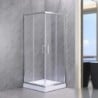 Spirit Clear 80x80x194 cm szögletes zuhanykabin, zuhanytálcával