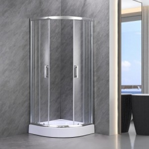 Spirit Clear 80x80x194 cm íves zuhanykabin zuhanytálcával