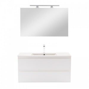 Vario Forte 100 komplett fürdőszoba bútor fehér-fehér