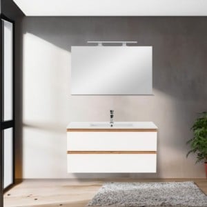 Vario Forte 100 komplett fürdőszoba bútor tölgy-fehér
