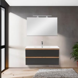 Vario Forte 100 komplett fürdőszoba bútor tölgy-antracit