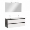 Vario Forte 120 komplett fürdőszoba bútor antracit-fehér