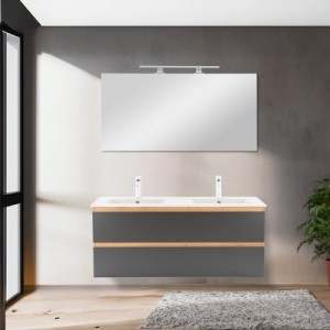 Vario Forte 120 komplett fürdőszoba bútor tölgy-antracit