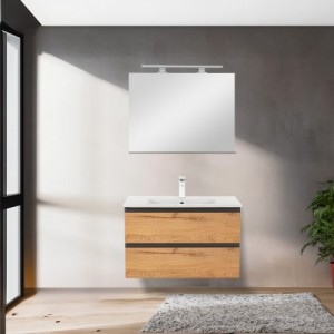 Vario Forte 80 komplett fürdőszoba bútor antracit-tölgy