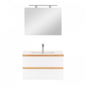 Vario Forte 80 komplett fürdőszoba bútor tölgy-fehér