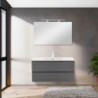 Vario Pull 100 komplett fürdőszoba bútor tölgy-antracit