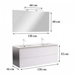 Vario Pull 120 komplett fürdőszoba bútor antracit-fehér