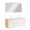 Vario Pull 120 komplett fürdőszoba bútor tölgy-fehér