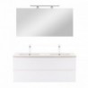 Vario Pull 120 komplett fürdőszoba bútor tölgy-fehér
