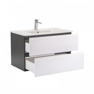 Vario Pull 80 komplett fürdőszoba bútor antracit-fehér