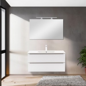 Vario Trim 100 komplett fürdőszoba bútor fehér-fehér