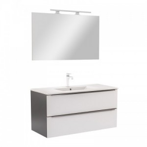 Vario Trim 100 komplett fürdőszoba bútor antracit-fehér