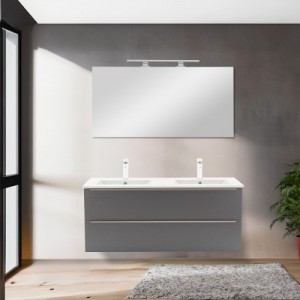 Vario Trim 120 komplett fürdőszoba bútor fehér-antracit