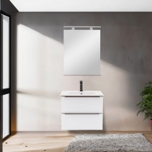 Vario Trim 60 komplett fürdőszoba bútor tölgy-fehér