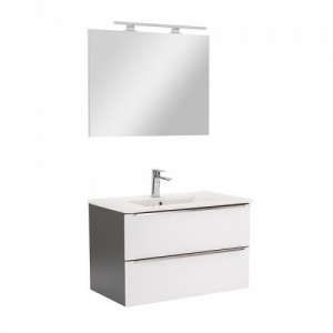 Vario Trim 80 komplett fürdőszoba bútor antracit-fehér