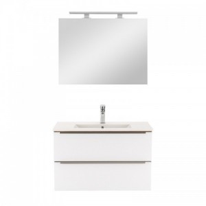 Vario Trim 80 komplett fürdőszoba bútor tölgy-fehér