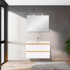 Vario Forte 80 alsó szekrény mosdóval tölgy-fehér