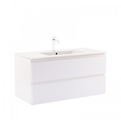 Vario Pull 100 alsó szekrény mosdóval fehér-fehér