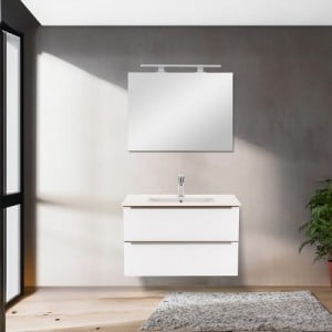 Vario Trim 80 alsó szekrény mosdóval tölgy-fehér