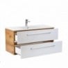 Vario Clam 100 komplett fürdőszoba bútor tölgy-fehér