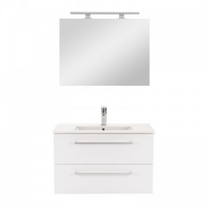 Vario Clam 80 komplett fürdőszoba bútor fehér-fehér