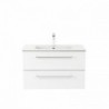 Vario Clam 80 alsó szekrény mosdóval antracit-fehér