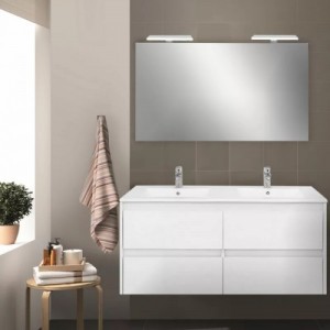 Porto Prime 120 komplett fürdőszoba bútor fehér színben