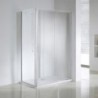 Swing 80x120 cm aszimmetrikus zuhanykabin zuhanytálca nélkül