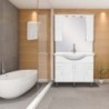 Bianca Plus 105 komplett fürdőszobabútor, magasfényű fehér színben