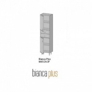 Bianca Plus 45 magas szekrény 2 ajtóval, 2 fiókkal, aida dió színben, jobbos