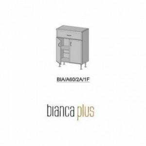 Bianca Plus 60 alacsony szekrény, 2 ajtóval, 1 fiókkal, sonoma tölgy színben