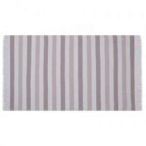Stripe 2 darabos fouta törölköző szett barna és fehér