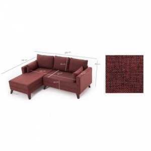 Bella Bal vörös sarok kanapéágy